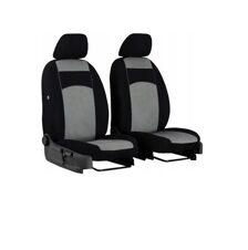 Чехлы универсальные на передние сиденья экокожа+жаккард GT Continental 1+2 BUS Black