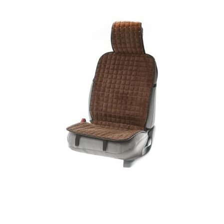 Накидка на сиденье искусственный мех коричневая 131*48 см.